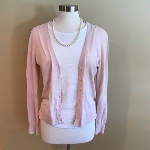 Banana Republic blush pink V-neck cardigan (L)